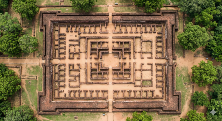 Royal Palace of King Parakramabahu Aeriol view