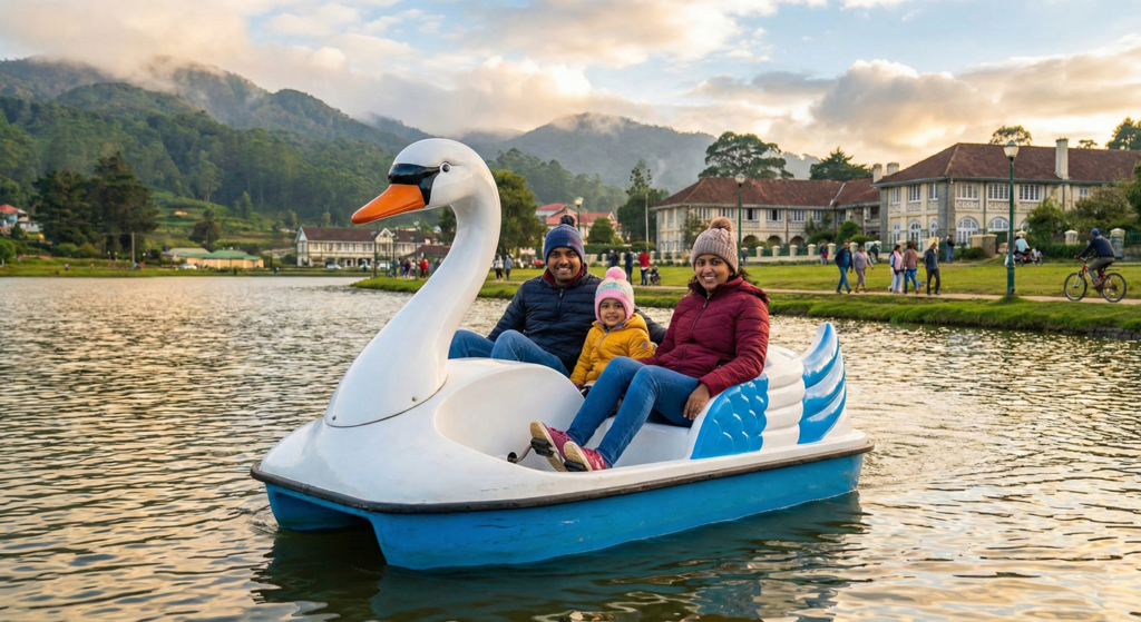 Swan Boat Ride at Gregory Lake