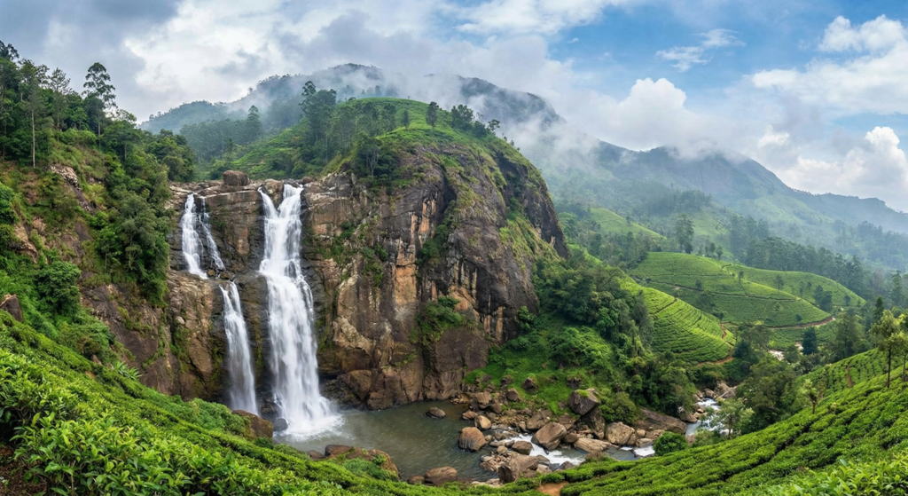 The Majestic Y Shaped Ramboda Falls